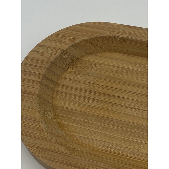 The Pampered Chef 15" Bamboo Wooden Cracker Tray 2247 Server Platter Plate Plank - Picture 4 of 7